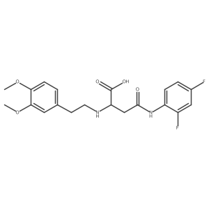 4-((2,4-Difluorophenyl)amino)-2-((3,4-dimethoxyphenethyl)amino)-4-oxobutanoic acid结构式