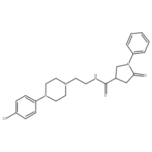 N-(2-(4-(4-chlorophenyl)piperazin-1-yl)ethyl)-5-oxo-1-phenylpyrrolidine-3-carboxamide Structure