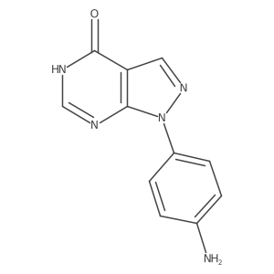 1-(4-aminophenyl)-1H,4H,5H-pyrazolo[3,4-d]pyrimidin-4-one结构式