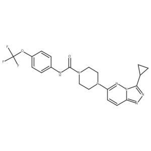 4-(3-cyclopropyl-[1,2,4]triazolo[4,3-b]pyridazin-6-yl)-N-(4-(trifluoromethoxy)phenyl)piperazine-1-carboxamide Structure