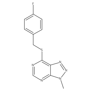 7-((4-fluorobenzyl)thio)-3-methyl-3H-[1,2,3]triazolo[4,5-d]pyrimidine结构式