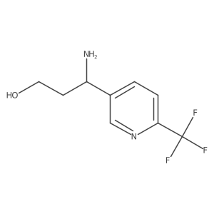 3-Amino-3-(6-(trifluoromethyl)pyridin-3-yl)propan-1-ol结构式
