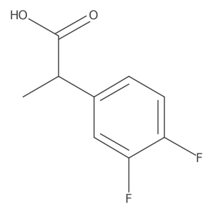(2S)-2-(3,4-difluorophenyl)propanoic acid结构式
