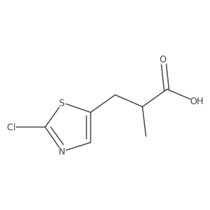 3-(2-Chloro-1,3-thiazol-5-yl)-2-methylpropanoic acid结构式