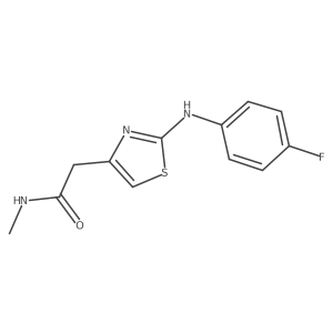 CNC(=O)Cc1csc(Nc2ccc(F)cc2)n1结构式
