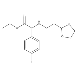 Ethyl 2-((2-(1,3-dioxolan-2-yl)ethyl)amino)-2-(4-fluorophenyl)acetate Structure