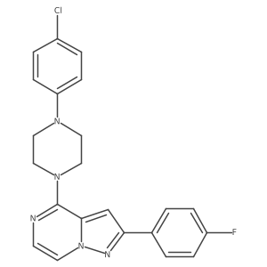 4-[4-(4-Chlorophenyl)piperazin-1-yl]-2-(4-fluorophenyl)pyrazolo[1,5-a]pyrazine结构式