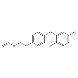 4-Bromo-1-chloro-2-(4-(2-(vinyloxy)ethyl)benzyl)benzene结构式