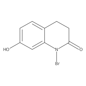 1-Bromo-3,4-dihydro-7-hydroxy-2(1H)-quinolinone结构式