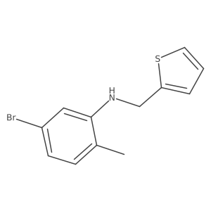 5-bromo-2-methyl-N-(thiophen-2-ylmethyl)aniline结构式