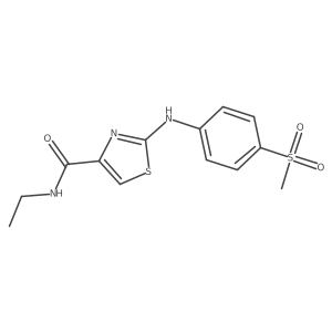 N-ethyl-2-((4-(methylsulfonyl)phenyl)amino)thiazole-4-carboxamide Structure