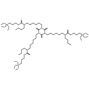N,Na(2)a(2),Na(2)a(2)a(2)a(2)-[(2,4,6-Trioxo-1,3,5-triazine-1,3,5(2H,4H,6H)-triyl)tri-6,1-hexanediyl]tris[N-butyl-Na(2)-[3-(trimethoxysilyl)propyl]urea]结构式