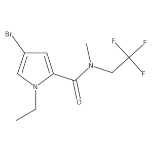 4-bromo-1-ethyl-N-methyl-N-(2,2,2-trifluoroethyl)-1H-pyrrole-2-carboxamide结构式