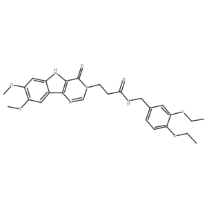 N-(3,4-diethoxybenzyl)-3-(7,8-dimethoxy-4-oxo-4,5-dihydro-3H-pyrimido[5,4-b]indol-3-yl)propanamide Structure