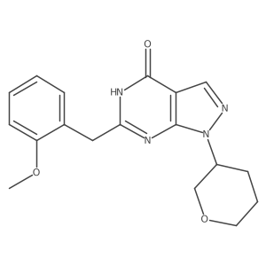 6-(2-Methoxybenzyl)-1-(tetrahydro-2H-pyran-3-yl)-1,5-dihydro-4H-pyrazolo[3,4-d]pyrimidin-4-one结构式
