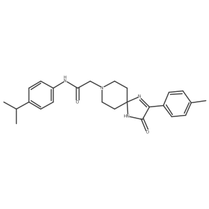 N-(4-isopropylphenyl)-2-(3-oxo-2-(p-tolyl)-1,4,8-triazaspiro[4.5]dec-1-en-8-yl)acetamide结构式