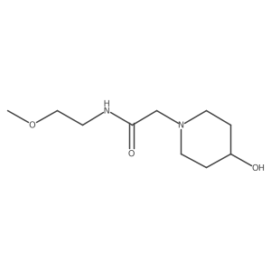 2-(4-hydroxypiperidin-1-yl)-N-(2-methoxyethyl)acetamide结构式