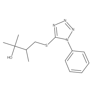 (3R)-2,3-Dimethyl-4-(1-phenyl-1H-tetrazol-5-ylsulfanyl)-butan-2-ol Structure