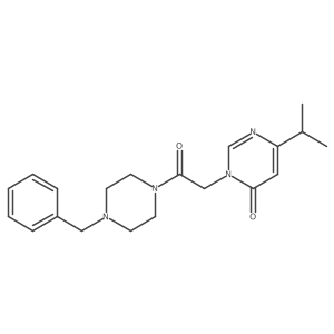 3-(2-(4-benzylpiperazin-1-yl)-2-oxoethyl)-6-isopropylpyrimidin-4(3H)-one Structure