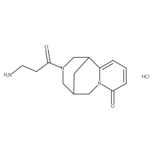 (1S,5R)-3-(3-Aminopropanoyl)-3,4,5,6-tetrahydro-1H-1,5-methanopyrido[1,2-a][1,5]diazocin-8(2H)-one hydrochloride Structure