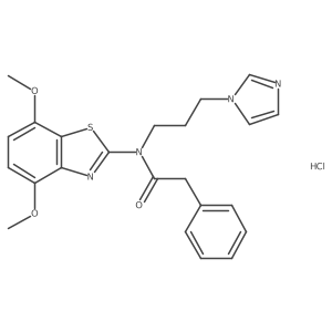 N-(3-(1H-imidazol-1-yl)propyl)-N-(4,7-dimethoxybenzo[d]thiazol-2-yl)-2-phenylacetamide hydrochloride Structure