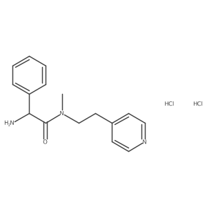 (2S)-2-amino-N-methyl-2-phenyl-N-[2-(pyridin-4-yl)ethyl]acetamide dihydrochloride Structure
