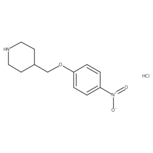 4-[(4-Nitrophenoxy)methyl]piperidine hydrochloride Structure