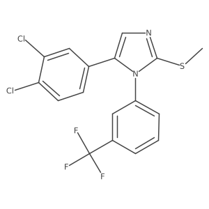 5-(3,4-dichlorophenyl)-2-(methylthio)-1-(3-(trifluoromethyl)phenyl)-1H-imidazole Structure