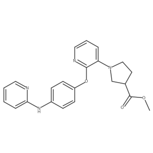 Methyl 1-[2-[4-(2-pyridinylamino)phenoxy]-3-pyridinyl]-3-pyrrolidinecarboxylate结构式