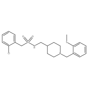 1-(2-chlorophenyl)-N-((1-(2-(methylthio)benzyl)piperidin-4-yl)methyl)methanesulfonamide结构式