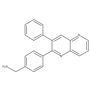 4-(3-Phenyl-1,5-naphthyridin-2-yl)benzenemethanamine Structure