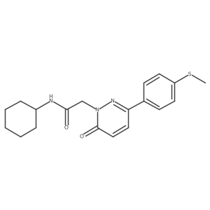 N-cyclohexyl-2-{3-[4-(methylsulfanyl)phenyl]-6-oxopyridazin-1(6H)-yl}acetamide Structure