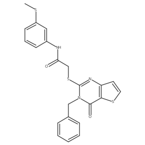 2-({3-benzyl-4-oxo-3H,4H-thieno[3,2-d]pyrimidin-2-yl}sulfanyl)-N-[3-(methylsulfanyl)phenyl]acetamide Structure