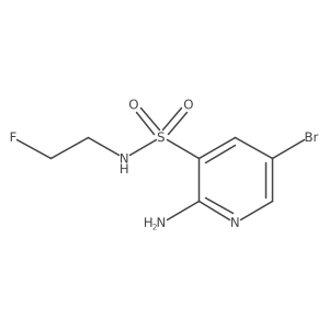 2-Amino-5-bromo-N-(2-fluoroethyl)-3-pyridinesulfonamide结构式