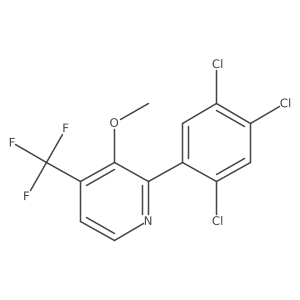 Pyridine, 3-methoxy-2-(2,4,5-trichlorophenyl)-4-(trifluoromethyl)- Structure