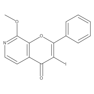 3-Iodo-8-methoxy-2-phenyl-pyrano[2,3-c]pyridin-4-one结构式