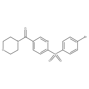 (6-((4-Bromophenyl)sulfonyl)pyridin-3-yl)(morpholino)methanone结构式