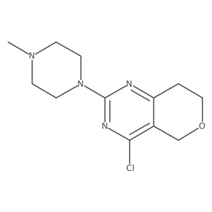 4-Chloro-7,8-dihydro-2-(4-methyl-1-piperazinyl)-5H-pyrano[4,3-d]pyrimidine结构式