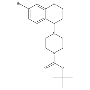 Tert-butyl 4-(7-bromochroman-4-yl)piperazine-1-carboxylate结构式