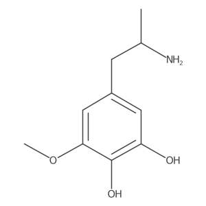 5-[(2R)-2-aminopropyl]-3-methoxybenzene-1,2-diol结构式