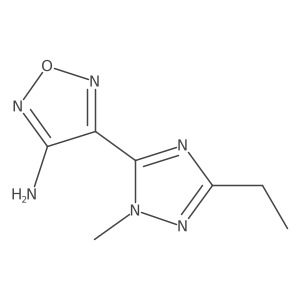 4-(3-ethyl-1-methyl-1H-1,2,4-triazol-5-yl)-1,2,5-oxadiazol-3-amine结构式