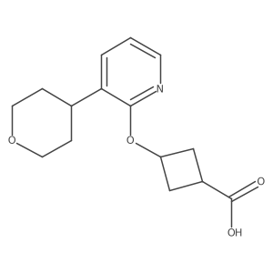 3-(3-(tetrahydro-2H-pyran-4-yl)pyridin-2-yloxy)cyclobutanecarboxylic acid结构式