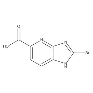 2-Bromo-3H-imidazo[4,5-b]pyridine-5-carboxylic acid结构式