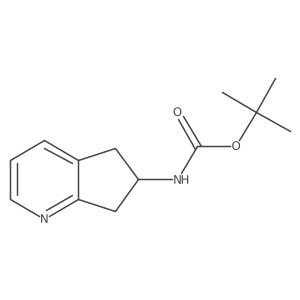 tert-butyl N-(6,7-dihydro-5H-cyclopenta[b]pyridin-6-yl)carbamate结构式