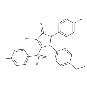 1-(4-chlorophenyl)-5-(4-ethylphenyl)-3-hydroxy-4-tosyl-1H-pyrrol-2(5H)-one Structure