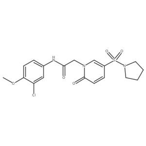 N-(3-chloro-4-methoxyphenyl)-2-[2-oxo-5-(pyrrolidine-1-sulfonyl)-1,2-dihydropyridin-1-yl]acetamide Structure