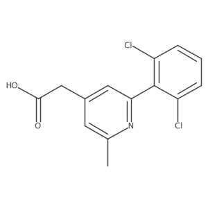 2-(2,6-Dichlorophenyl)-6-methylpyridine-4-acetic acid Structure