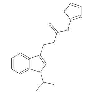 3-[1-(propan-2-yl)-1H-indol-3-yl]-N-(1,3-thiazol-2-yl)propanamide Structure
