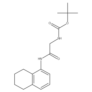 tert-butyl N-{[(5,6,7,8-tetrahydronaphthalen-1-yl)carbamoyl]methyl}carbamate结构式