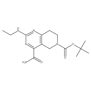 Tert-butyl 4-carbamoyl-2-(ethylamino)-7,8-dihydropyrido[4,3-D]pyrimidine-6(5H)-carboxylate Structure
